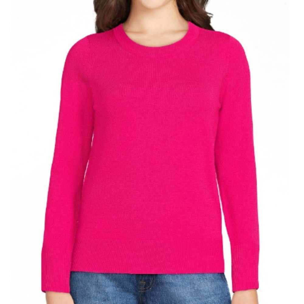 Free Assembly Women’s Pink Crewneck Long Sleeve Sweater, size XS NWT